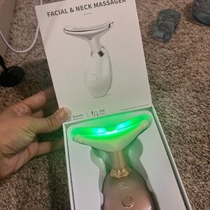 Facial & Neck Massager with Green Light